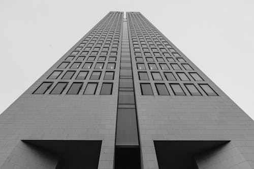Low Angle Shot of a Modern Skyscraper in City 