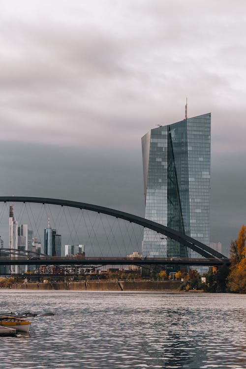 Immagine gratuita di architettura moderna, autunno, banca centrale europea