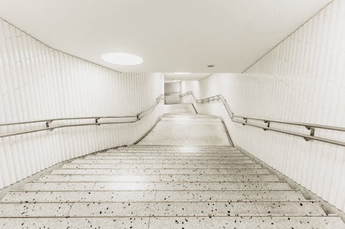 Stairs of the Romer Subway Station in Frankfurt