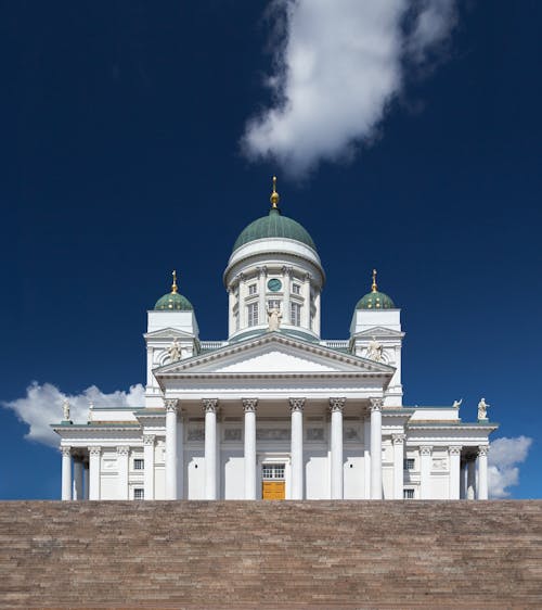 White Facade of Helsinki Cathedral 