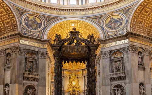 Бесплатное стоковое фото с алтарь, балдахин святого петра, ватикан