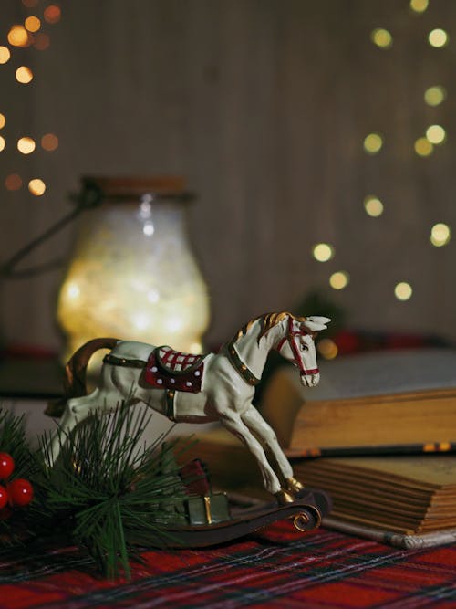 Figurine of a Rocking Horse Christmas Decoration 