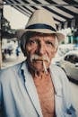 Man With Cigarette In Mouth