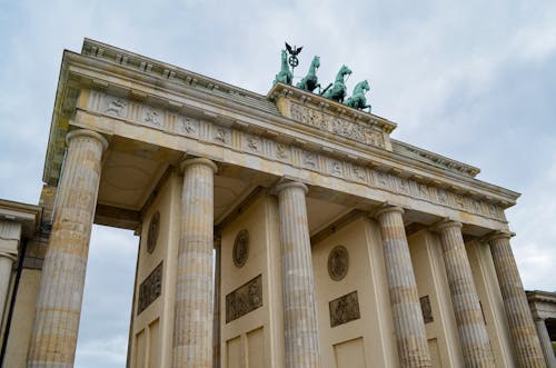 Berlin Brandenburg Gate with the Statues of Horses on Top 