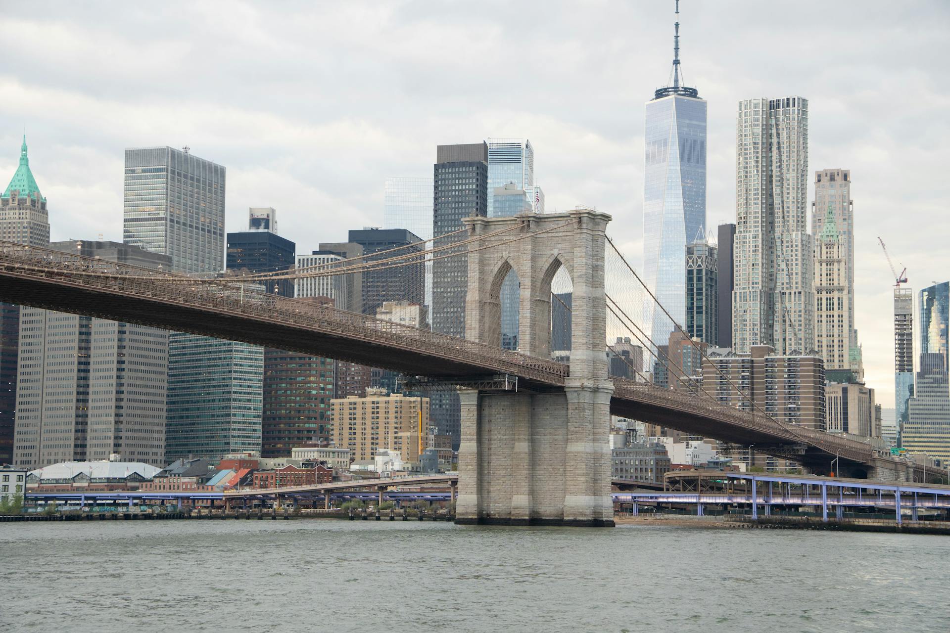 Brooklyn Bridge and Lower Manhattan Financial District