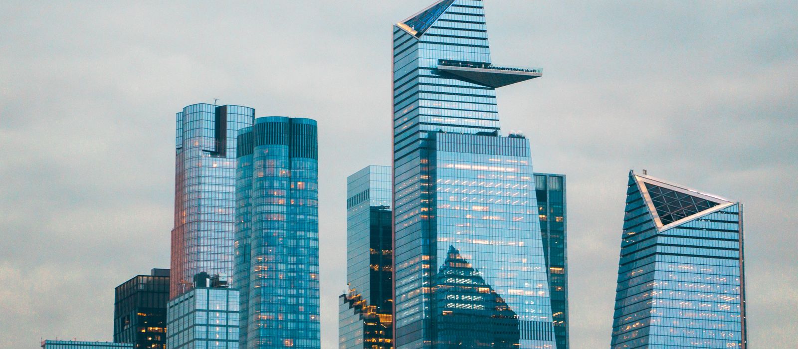 A stunning view of Hudson Yards skyscrapers in New York City displaying modern architecture.