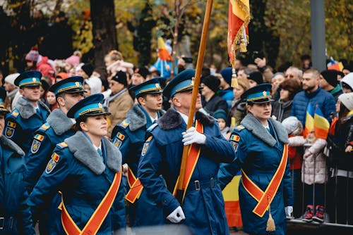 People During Military Parade