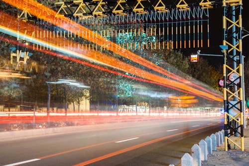 Lights on Street at Night