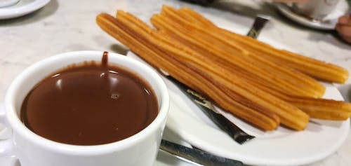 คลังภาพถ่ายฟรี ของ churros, ช็อคโกแลต