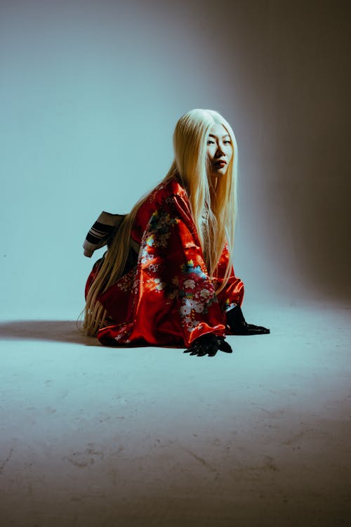 Woman Posing in Kimono 