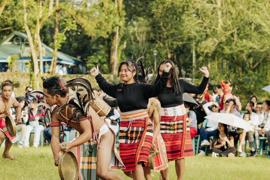 Emberá indigenous villagers in Panama performing a traditional dance