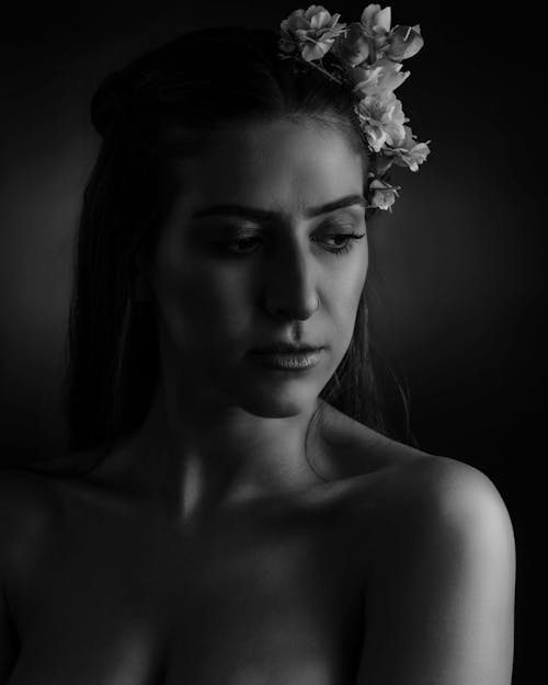 Woman Portrait in Black and White