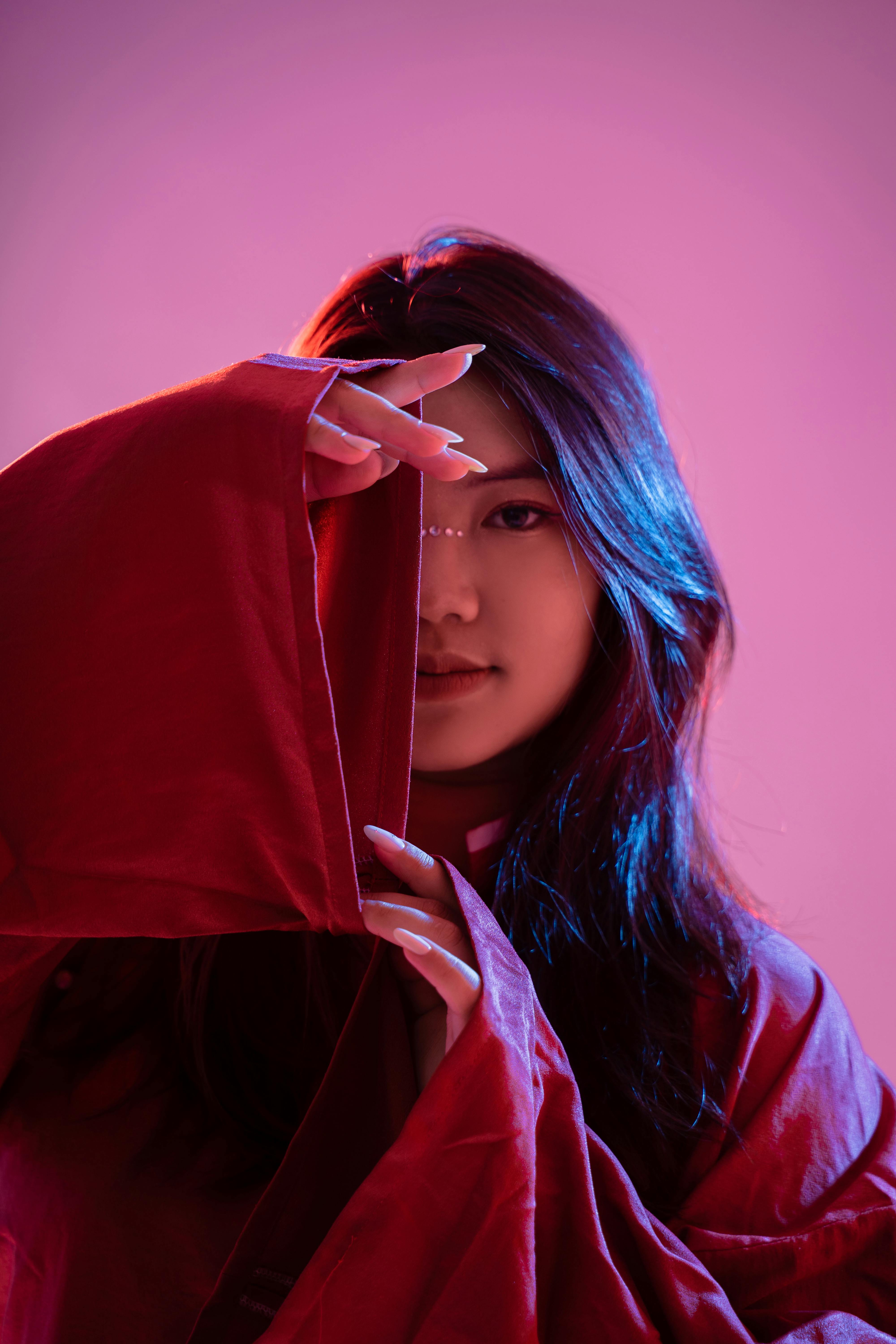 Braless Fashion Model in Robe · Free Stock Photo