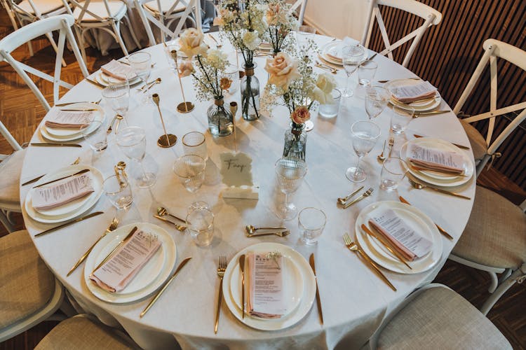 Table Setting With Menus