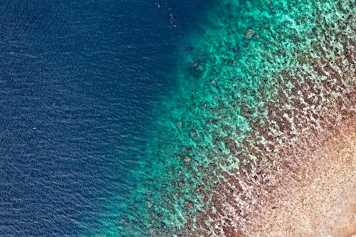 Free Aerial Shot Of Ocean Stock Photo