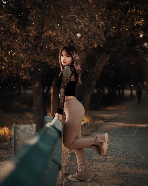 Beautiful Woman Posing in Park