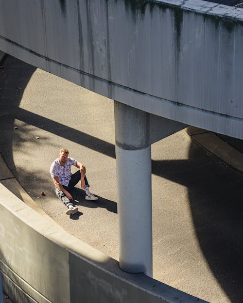 Man Sitting in Sunlight