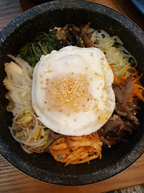 Gratis lagerfoto af æg, asiatisk mad, bibimbap