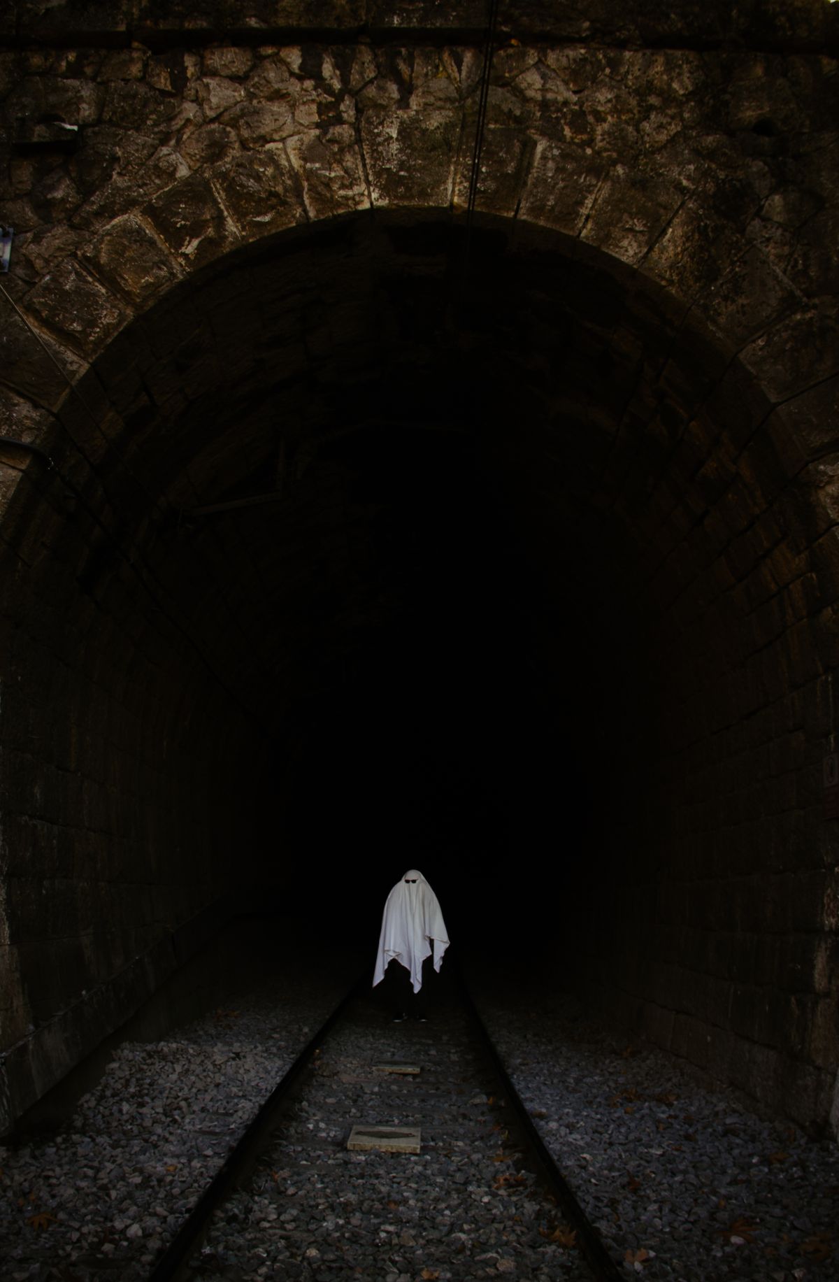 Ghost Behind Tree A Ghost Hiding Behind a Tree · Free Stock Photo