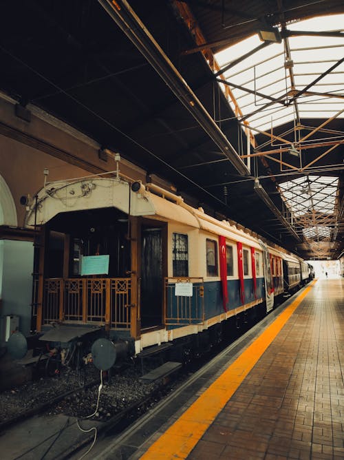 Vintage Train at Railway Station