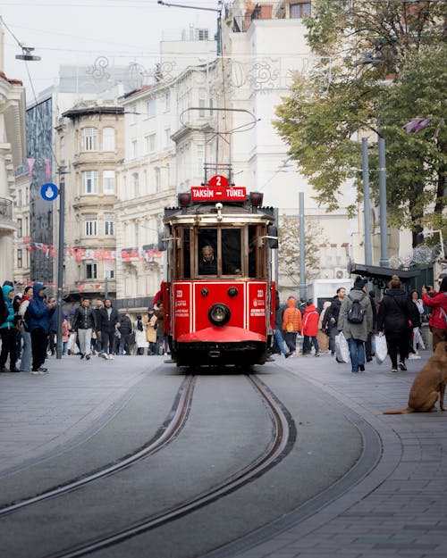 Vintage Red Tram of Istanbul Nostalgic Tramways