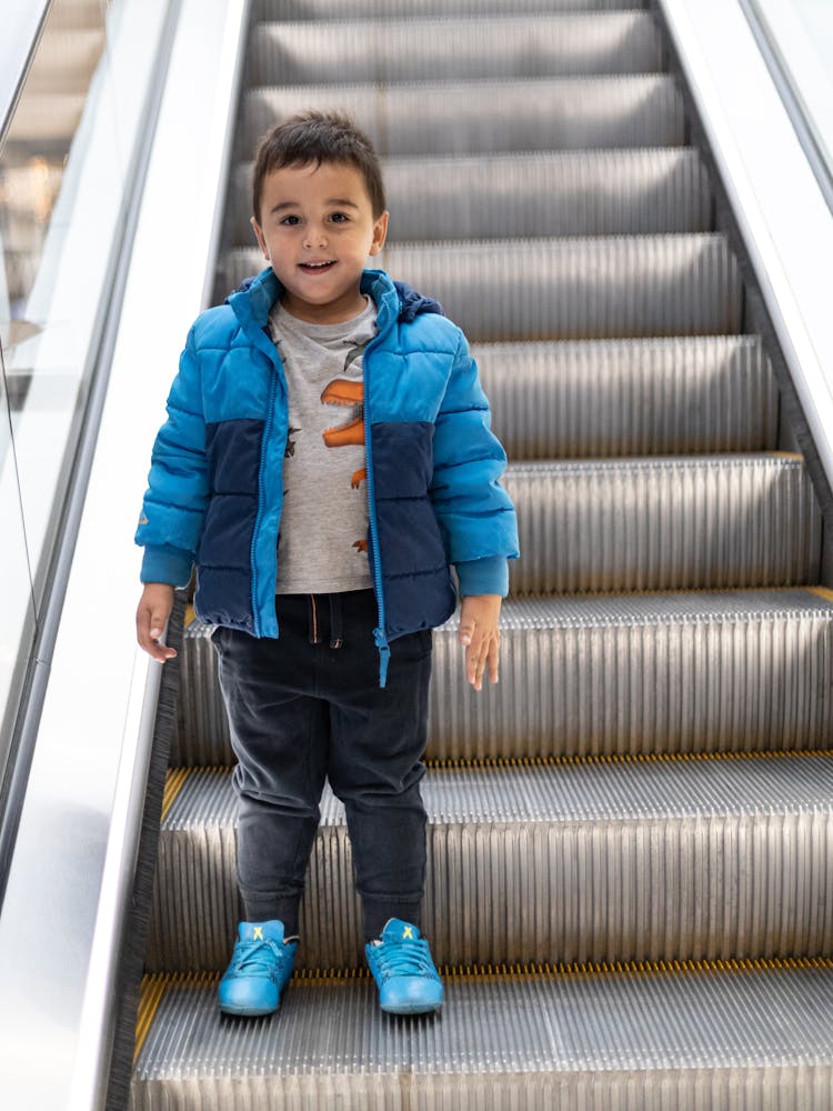 Boy Model In Puffer Jacket