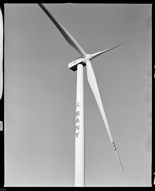 Windmill in Black and White 