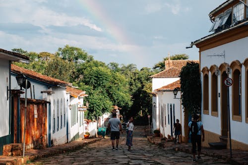 Cobblestone Street in Tiradentes in Brazil