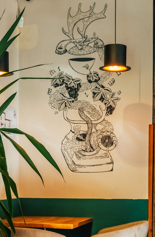Darmowe zdjęcie z galerii z dekoracja, kawiarnia, lampa