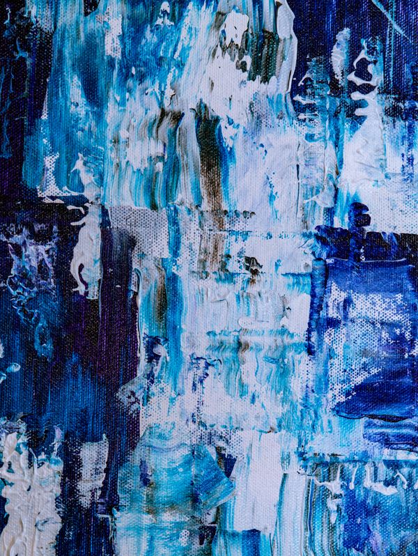 Cobalt palette-knife canvas — Steve A Johnson on Pexels