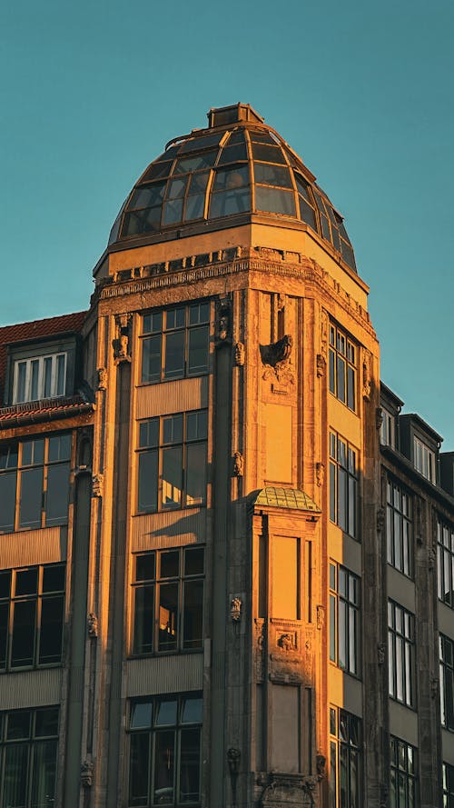 Traditional Tenement in Berlin During Sunset