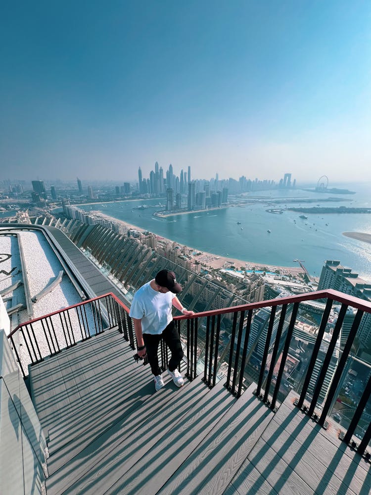 Man Walking Up Stairs