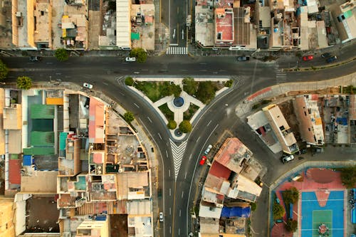 Безкоштовне стокове фото на тему «Аерофотозйомка, Будинки, вид зверху»