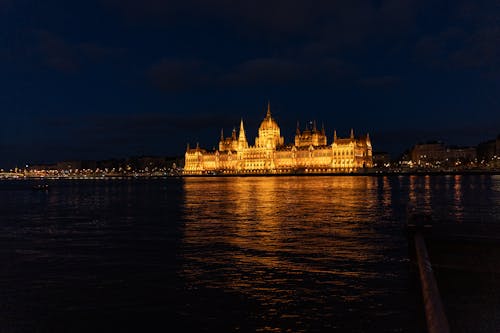 Budapest Parliament Building By Night wide
