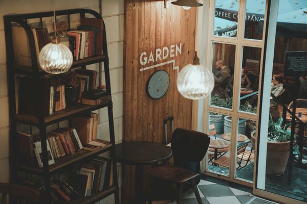 Cafe Bookshelves Corner jigsaw puzzle