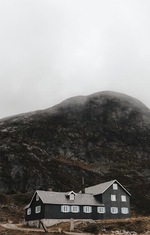 Residential House with a Mountain in the Backdrop 