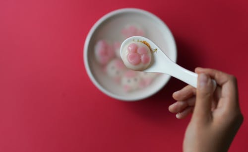Free Person Holding Spoon With Food Stock Photo