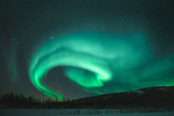 Green Aurora Display