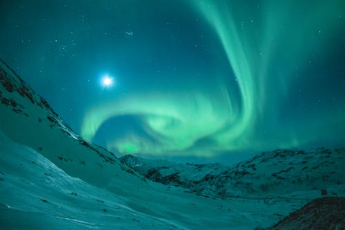 Foto d'estoc gratuïta de a l'aire lliure, aurora, aurora boreal