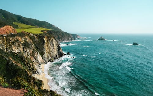 Foto profissional grátis de abismo, litoral, mar