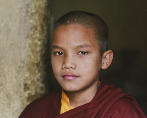 Free Portrait of Monk Apprentice Stock Photo