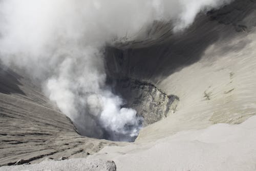 Smoke Coming out off Crater