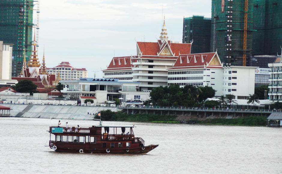 Ambulance or police vehicle in Phnom Penh, Cambodia