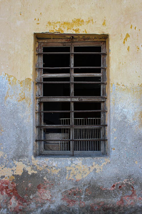 Free Window of an Abandoned Building  Stock Photo