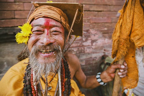 Portrait of an Elderly Man on a Ceremony