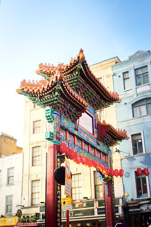 Free stock photo of central london, china town, oriental architecture