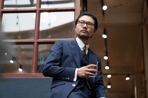 Elegant Man with a Drink 