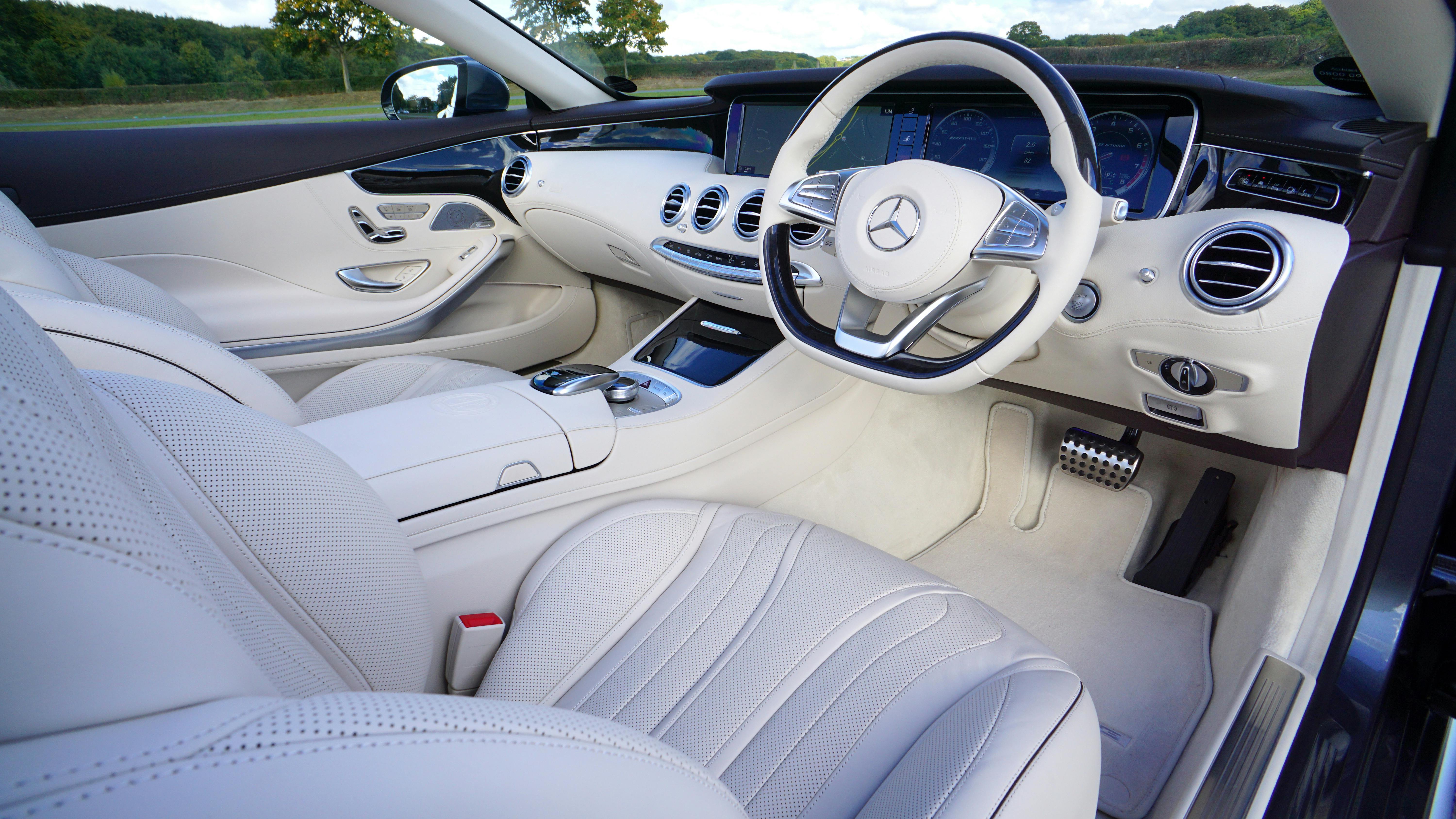 White Mercedes Benz Interior Design · Free Stock Photo