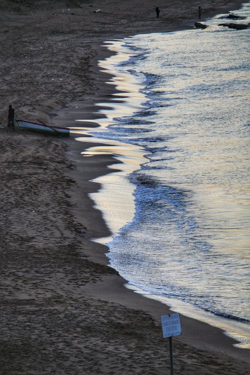 Abstract Photograph of Waves on a Sandy Beach