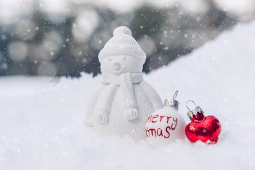 Photo of Christmas Decoration in Snow